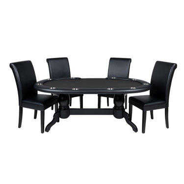 Prestige X Poker Table Set with Dining Top & Chairs – Black